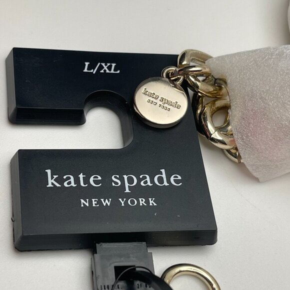 Kate Spade Lock & Spade Chain Link Belt, L/XL - NWT - Picture 6 of 7